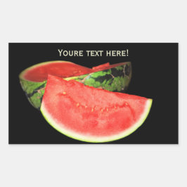 Red Watermelon Rektangulärt Klistermärke