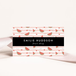 Red Watermelons, Hearts, Rand, ditt namn Visitkort