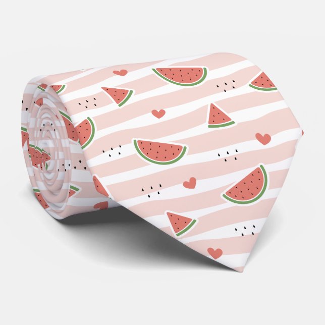 Red Watermelons, Hearts, Rand, Summer Mönster Slips (Rullad)