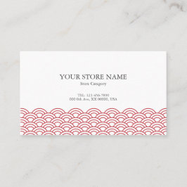 Red Waves "Seigaiha" WAGARA 名刺 Visitkort