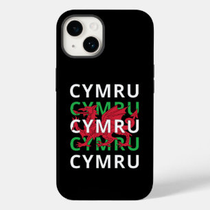 Red Welsh Dragon Cymru Repeat Text Wales Roots