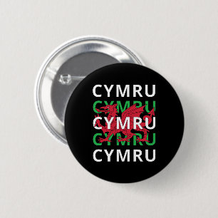Red Welsh Dragon Cymru Repeat Text Wales Roots Knapp