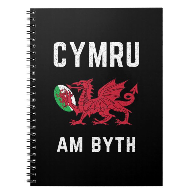 Red Welsh Dragon Cymru Roots Rugby Fläkt Wales Fla Anteckningsbok (Framsidan)