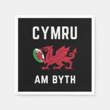 Red Welsh Dragon Cymru Roots Rugby Fläkt Wales Fla