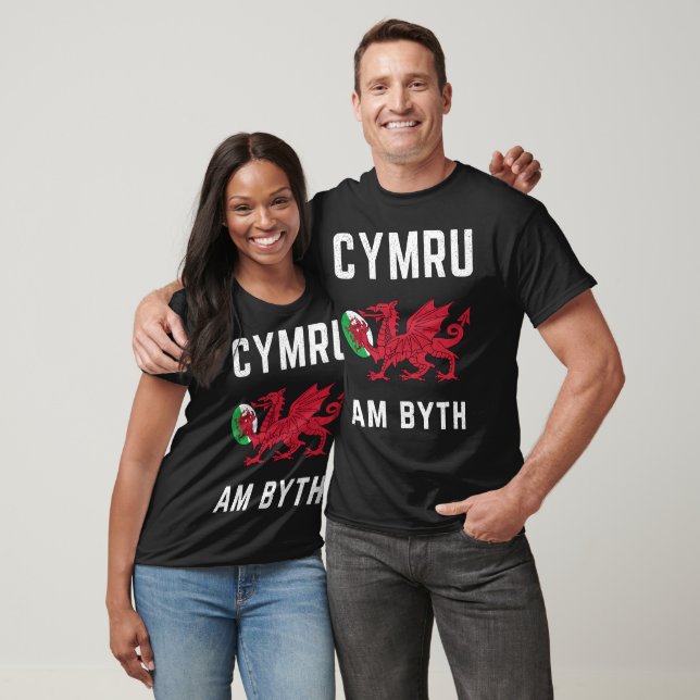 Red Welsh Dragon Cymru Roots Rugby Fläkt Wales Fla T Shirt (Unisex)
