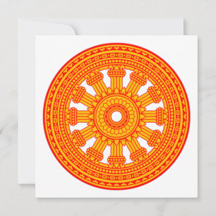 Red Wheel of Dharma (Buddhist Art) Kort