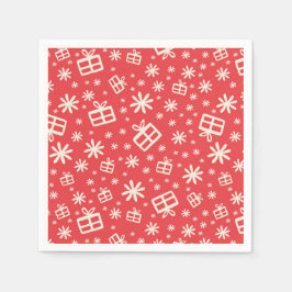 Red Whimsical jul Party Papper Pappersservett