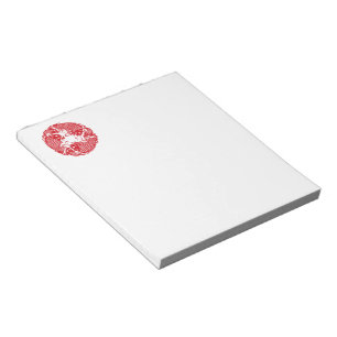 Red Whirling Koi Carp Fish Group Classic SqN2 Anteckningsblock