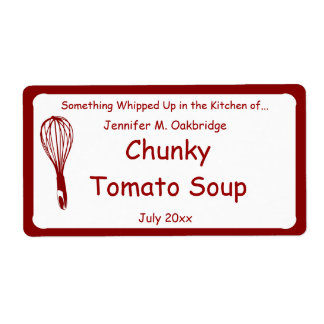 Red Whisk Personlig Homemade Food Fraktsedel