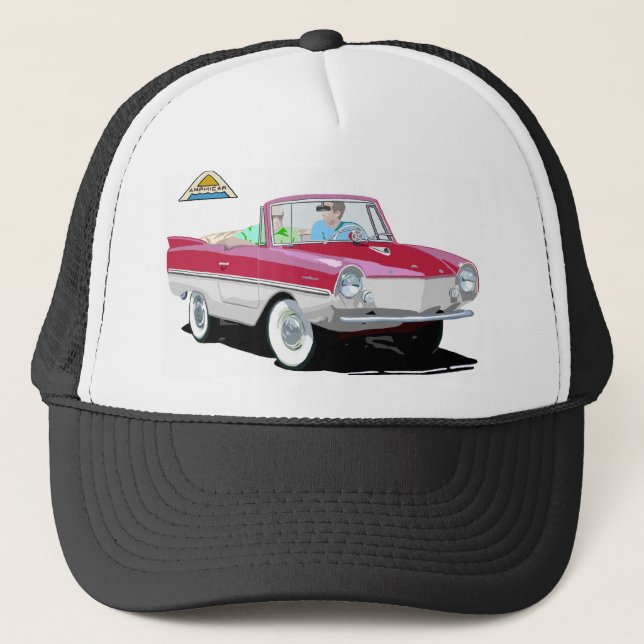 Red-White Amphicar Keps (Framsida)