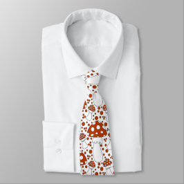 Red, white and black whimsical mushroom doodle slips