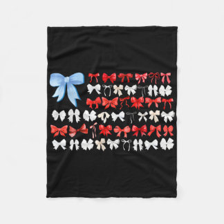 Red White and Blue American Coquette Bows Funny 4t Fleecefilt