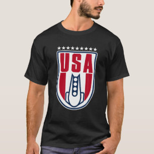 Red White and Blue Bobsled USA 2018 Winter Games T Shirt