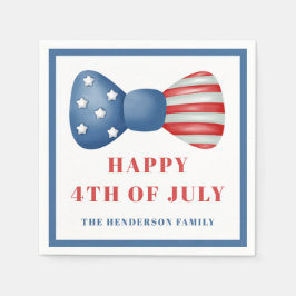 Red, White and Blue Bow 4:e juli Pappersservett