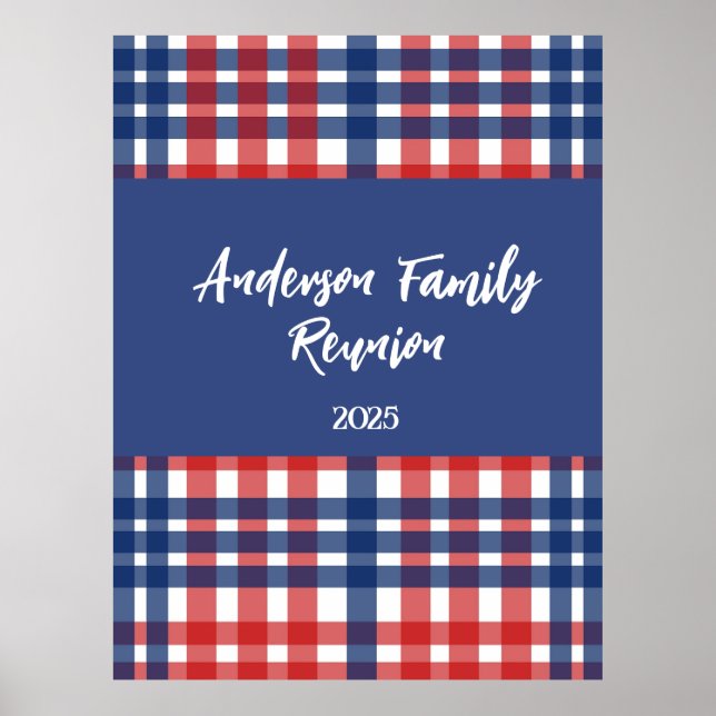 Red, White and Blue Family Reunion Magnet Poster (Framsidan)