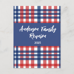 Red, White and Blue Family Reunion Magnet Vykort