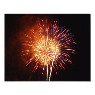 Red, White and Blue Fireworks I Patriotic Fototryck