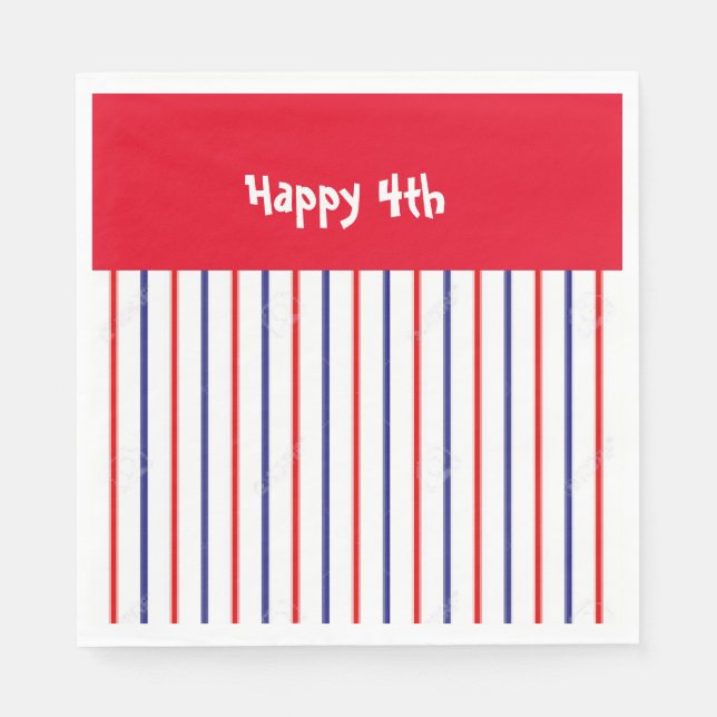 "Red, White and Blue Gappy 4th" Luncheon Pappersservett (Framsidan)