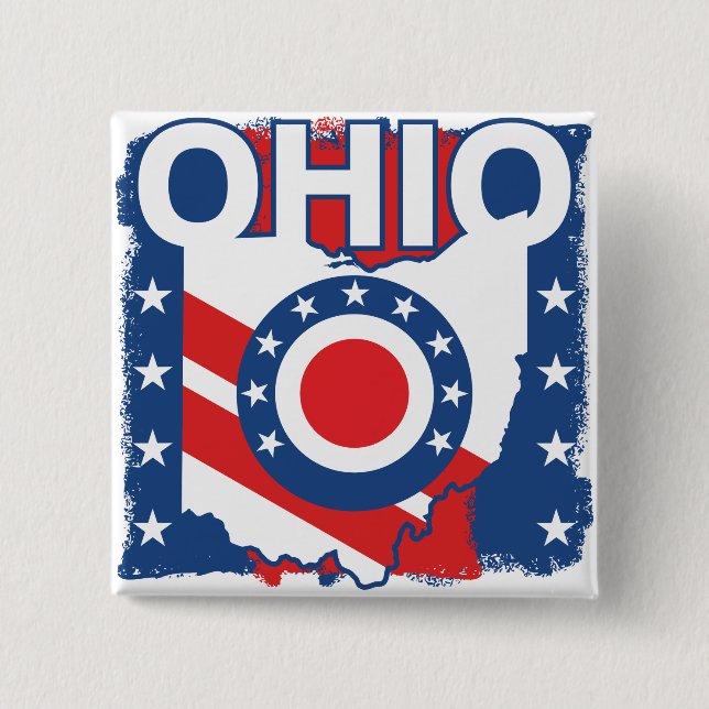 Red White and Blue Patriotic Grunge Ohio Knapp (Framsida)