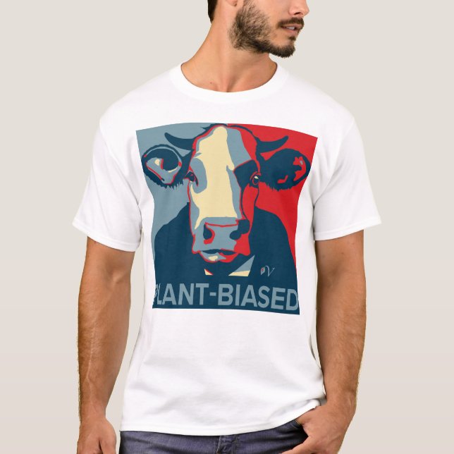 Red White and Blue Pop Art Inspired Cow Tshirt T Shirt (Framsida)