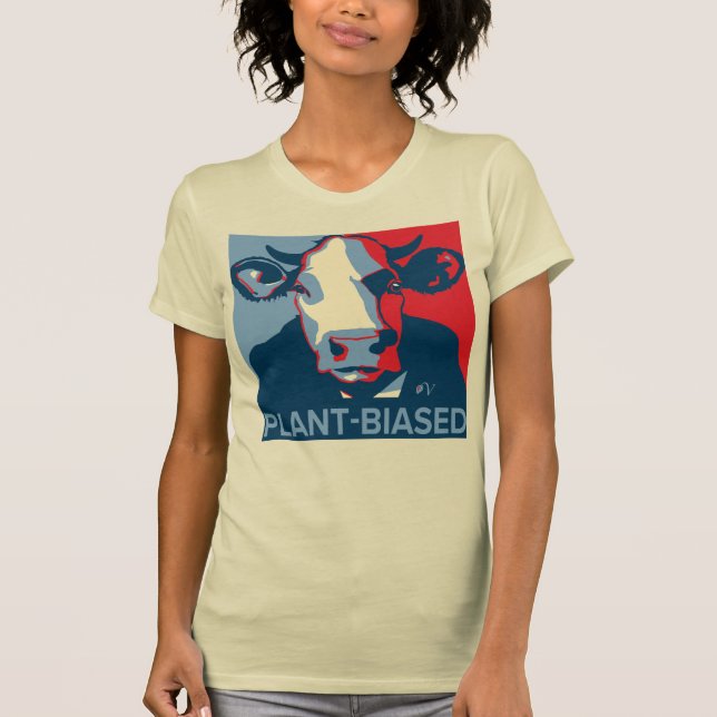 Red White and Blue Pop Art Inspired Cow Tshirt T Shirt (Framsida)