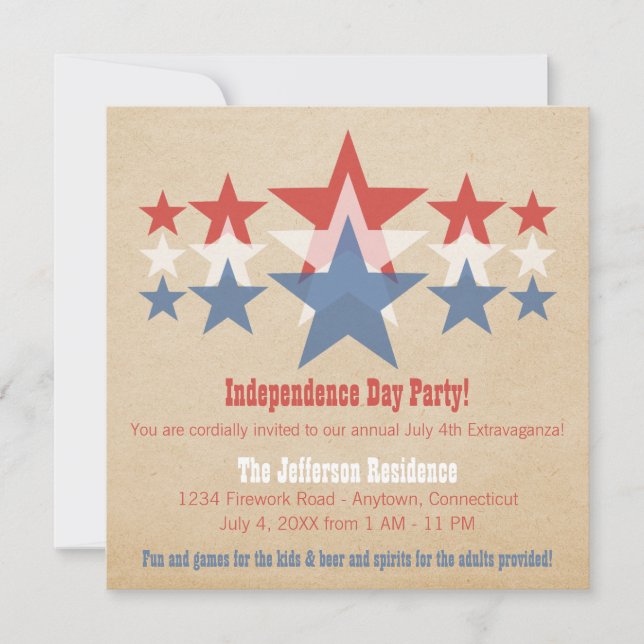 Red, White and Blue Star Cascade 4:e Inbjudan (Framsida)