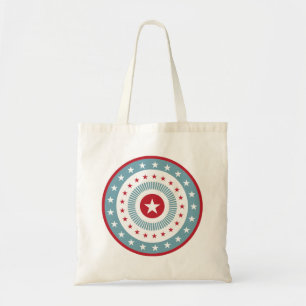 Red White and Blue Stars 4:e juli Tote Bag Tygkasse