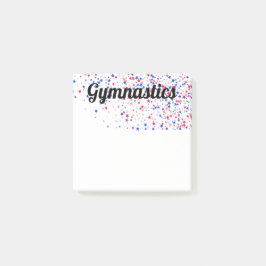 Red, White and Blue Stars Gymnastics Post-it Notes