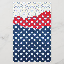 Red, White and Blue Stars (USA) (Förenade Stater) Brevpapper