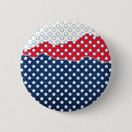 Red, White and Blue Stars (USA) (Förenade Stater) Knapp