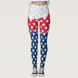 Red, White and Blue Stars (USA) (Förenade Stater) Leggings
