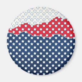 Red, White and Blue Stars (USA) (Förenade Stater) Magnet