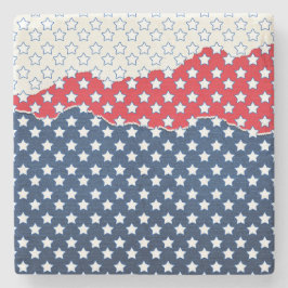 Red, White and Blue Stars (USA) (Förenade Stater) Stenunderlägg