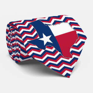 Red White and Blue State for Texas Tie for Texans Slips
