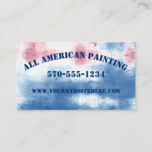 Red White and Blue Tie Dye Patriotic Färger Visitkort