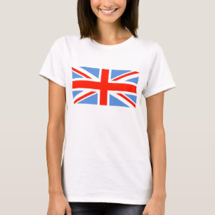Red White and Blue Union Jack UK Flagga Tee Shirt