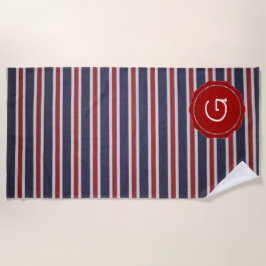 Red-White and-Blue USA Monogram Rand Design