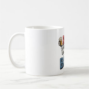 Red White and Brew Beer Cheers Art Kaffemugg