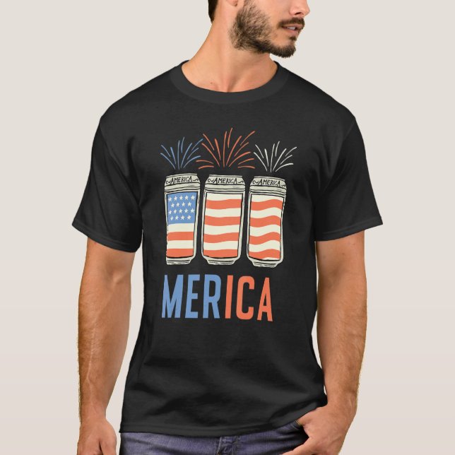 Red White and Brew Beer T Shirt (Framsida)
