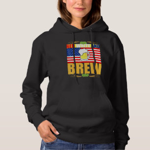 Red White and Brew Patriotic American Merica USA B T Shirt