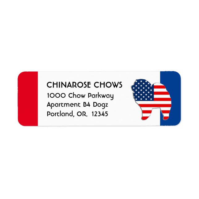 RED WHITE AND CHO - Returetiketters Customiz Returadress Etikett (Framsidan)