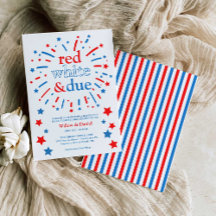 Red White and due Baby Shower
