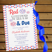 Red, White and due Baby Shower