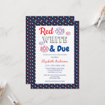 Red, White and due Baby Shower