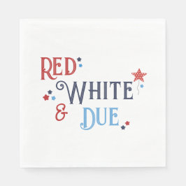 Red White and Due Baby Shower Invitation Pappersservett