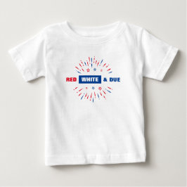 Red White and due Baby Shower Matching Family T Shirt
