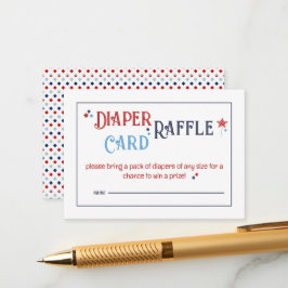 Red White and Due Diaper Raffle Card Tilläggskort