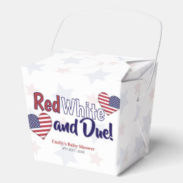 Red White and due Independence Baby Shower Presentaskar