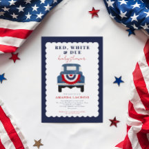 Red White and due Patriotic Baby Shower