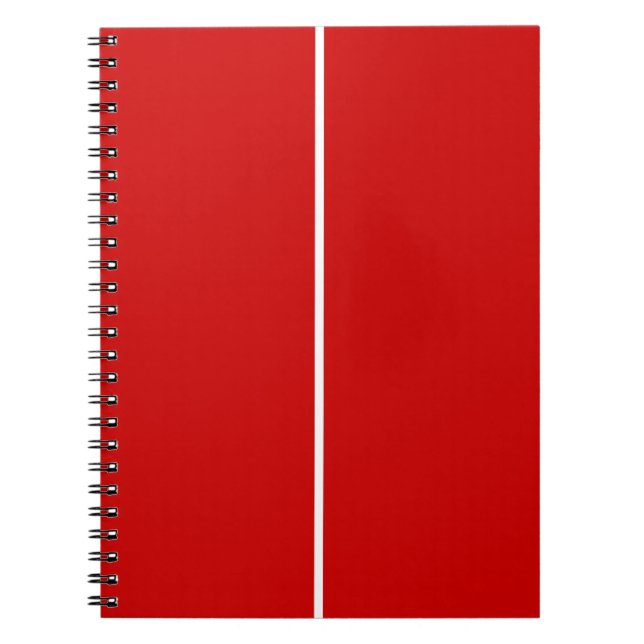 Red & White ANPASSNINGSBAR Universiteten Anteckningsbok (Framsidan)
